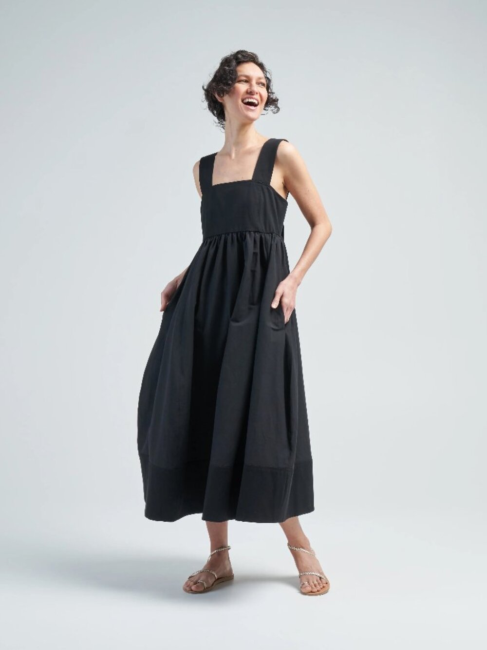 Tibi Linen Cotton Voile Sculpted Dress
